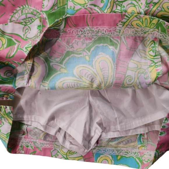 Lily poulter size4  skort, hidden side zip with button, multi colored floral - Picture 5 of 8